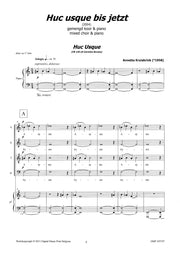 Kruisbrink - Huc Usque bis jetzt for SATB Choir and Piano - V107157DMP