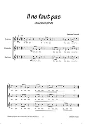 Troccoli - Il ne faut pas for Mixed Choir (SAB) - V171202UMMP