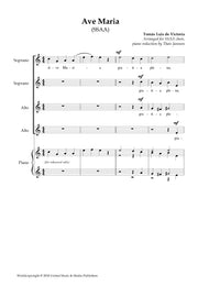 Victoria - Ave Maria for SSAA Choir - V181201UMMP