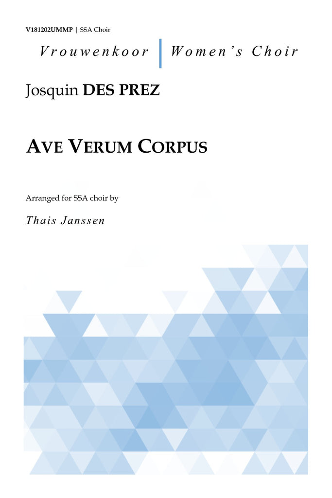 des Prez - Ave Verum Corpus for SSA Choir - V181202UMMP