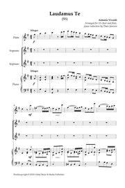 Vivaldi - Laudamus Te for SS Choir, Piano and Flute Obbligato - V181204UMMP