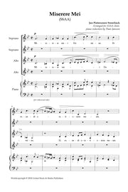 Sweelinck - Miserere Mei for SSAA Choir - V181205UMMP
