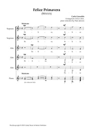 Gesualdo - Felice Primavera for SSAAA Choir - V181208UMMP
