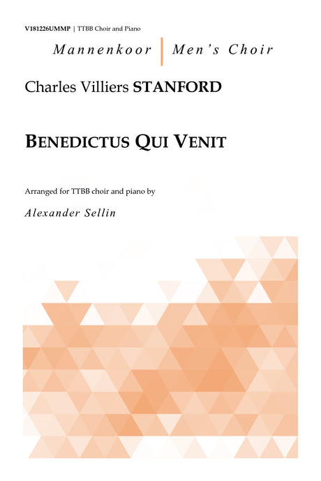 Stanford - Benedictus Qui Venit for TTBB Choir and Piano - V181226UMMP
