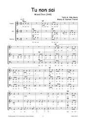 Troccoli - Tu non sai for Mixed Choir (SAB) - V200101UMMP