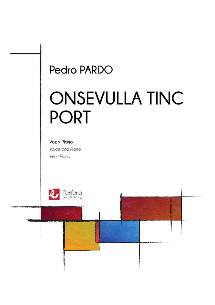 Pardo - Onsevulla tinc port for Voice and Piano - V3151PM