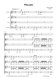 Pardo - Plou Poc for Mixed Choir (SATB) - V3449PM