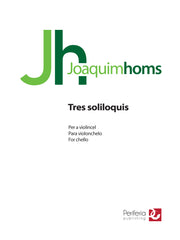 Homs - Tres Soliloquis for Solo Cello - VC3106PM