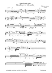 Asmara - Three Pieces for Violin Solo - VL3430PM