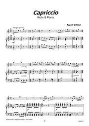 Delhaye - Capriccio (Violin and Piano) - VLP9667DMP